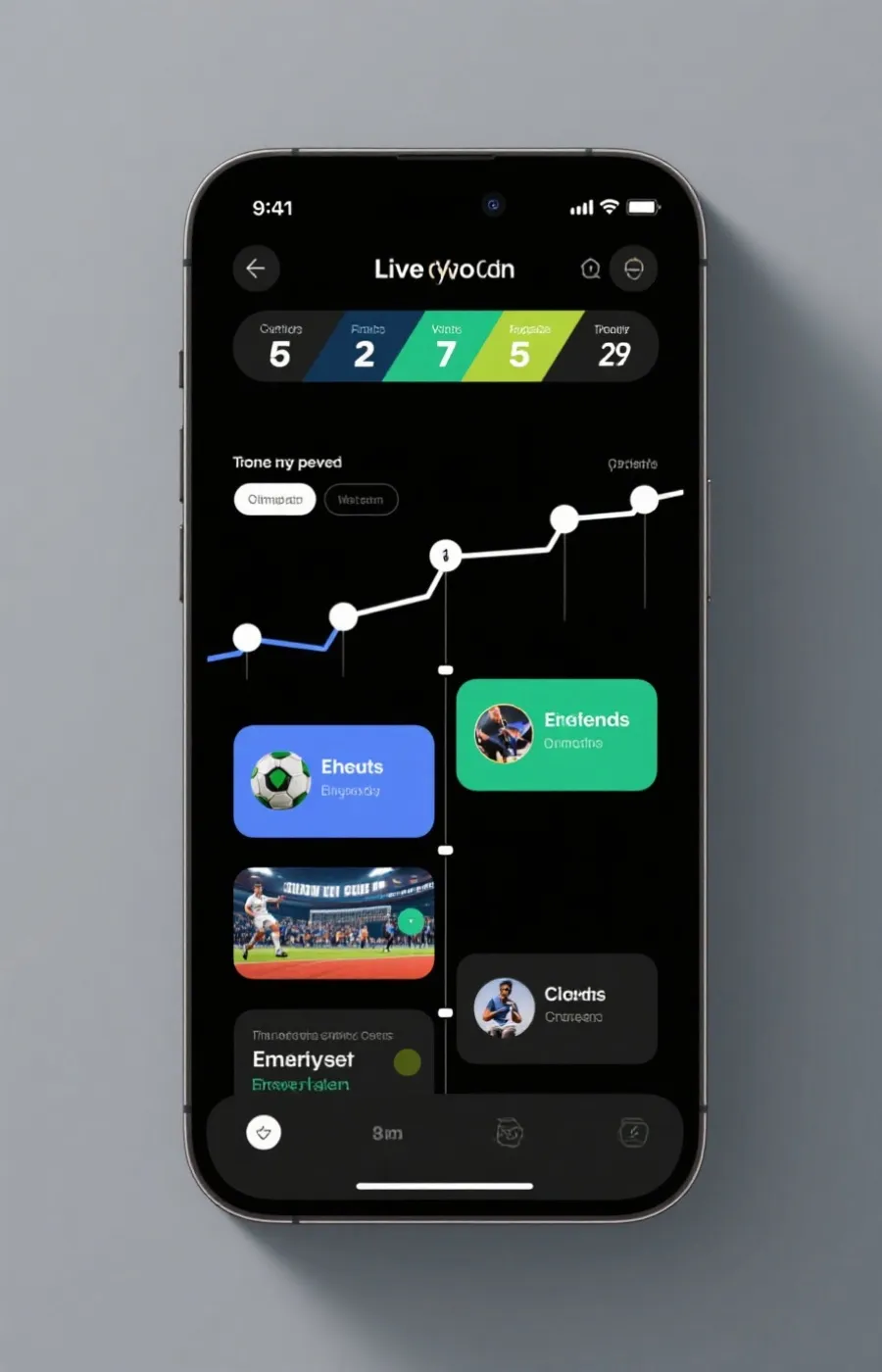 世界杯移动端直播与动态追踪界面示意图