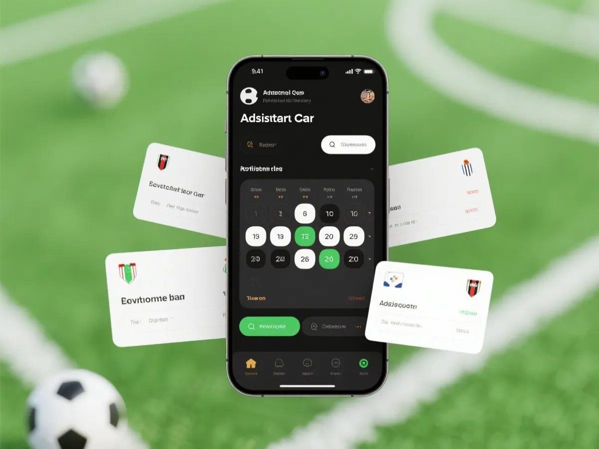 移动端赛事服务界面示意图