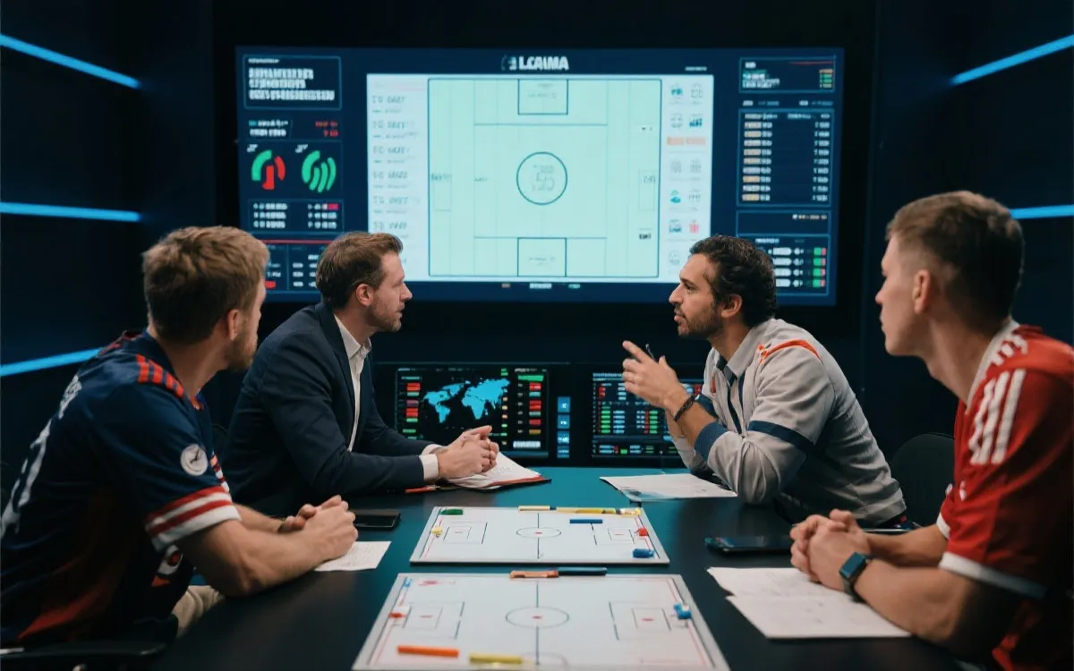 球迷围绕大名单讨论与数据面板对比的场景